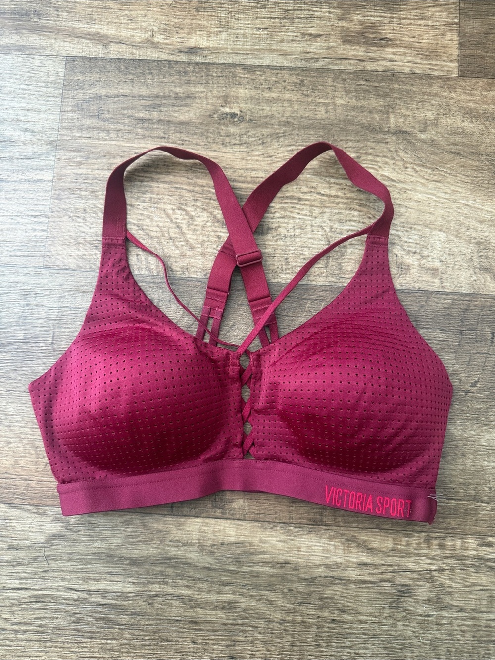 Victoria Sport Red Strappy Support Sports Bra